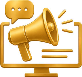 Icon: megaphone representing the advertising industry